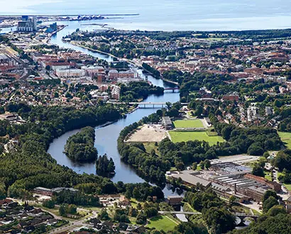  Aerial view of central Halmstad