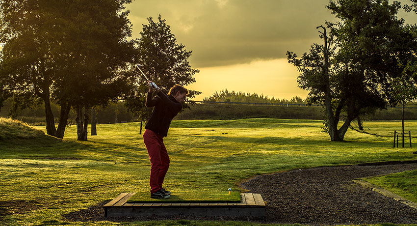 Golfer at Strandtorp golf club in Halmstad