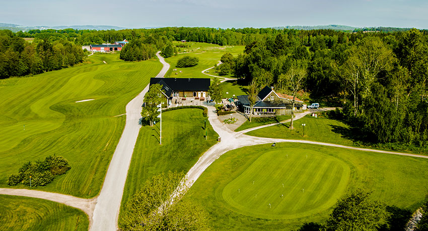 Flygbild över Holms Golfklubb
